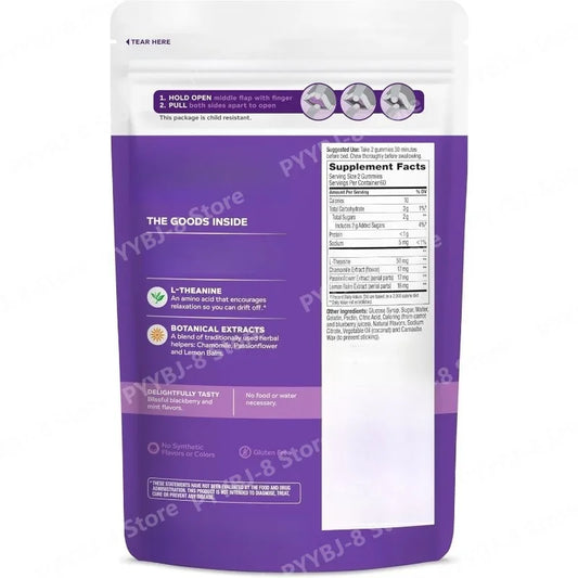 Sleep Gummies Blackberry Flavor Contain L-Theanine & Botanicals Helps To Calm The Mind Promote Healthy Sleep Cycle 60count