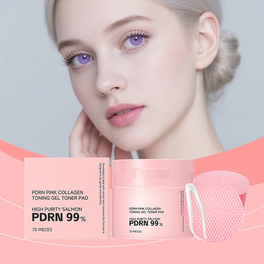 Hydrating Collagen Toner Pads, Brightening Skin Moisturizing Formula Shrink Pores Balancing Oily Dry Cotton Pads Facial Skincare