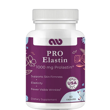 Pro Elastin, a 1000mg elastin supplement,helps reduce signs of aging,improve skin health,tighten and stretch,and reduce wrinkles