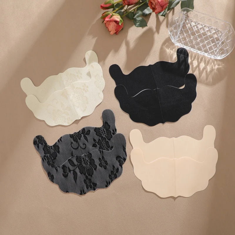 2/4 Pairs Lace U Shaped Breast Lift Tape Women Anti Sagging Adhesive Bra Pads Invisible Push Up Nipple Covers For Backless Dress