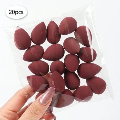 20pcs Mini Finger Puff Beauty Cosmetic Foundation Cosmetic Sponge Makeup Blender Suitable for Cream & Powder Concealer