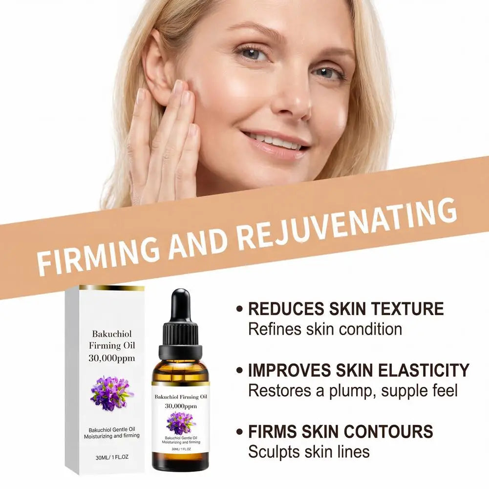 Natural Bakuchiol Facial Oil Deep Nourishing Elasticity Repair Skin Serum Hydrating Brightening Anti Wrinkle Skin Care 30ml