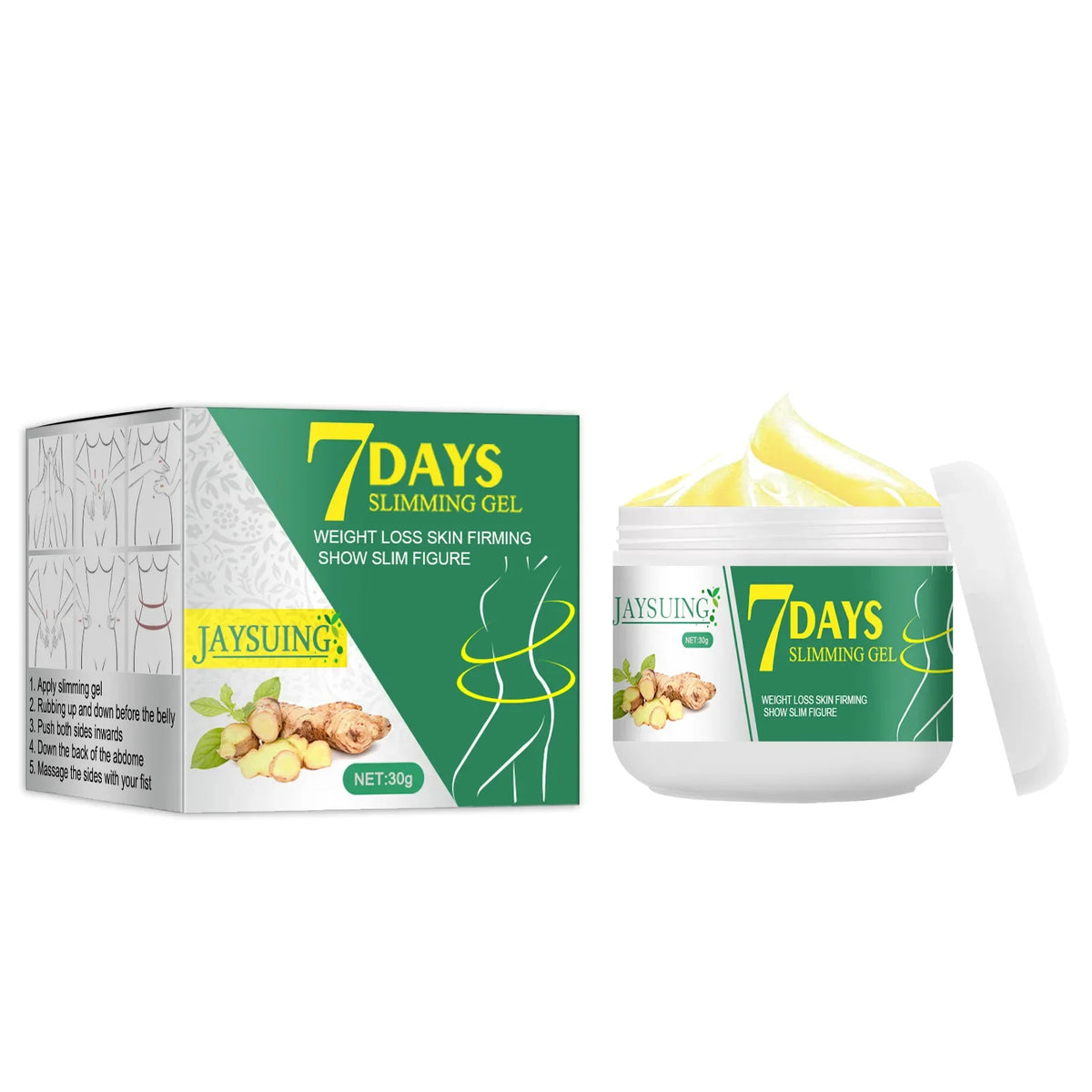 Ginger Slimming Cream Remove Cellulite Lost Weight Thighs Legs Firming Promotes Fat Burning Shaping Belly Sculpting Cream 30g