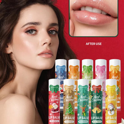 Christmas Limited Lipstick Case 10pcs Plant Extract Multi Flavor Moisturizing  Repairing Lip Dryness Lipstick Gift To Women New