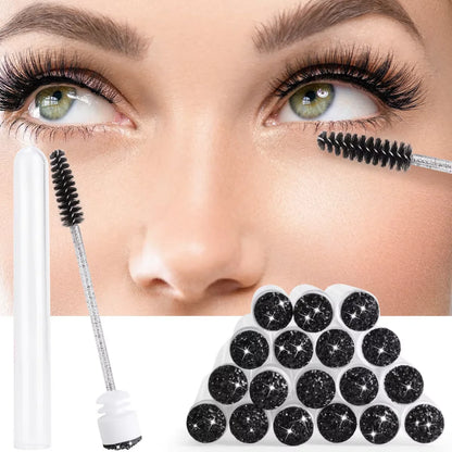 10/25Pcs Christmas Eyelash Brush Tubes Lash Extension Mascara Brushes Wand Eyebrow Comb Spoolies Container Applicators Tools