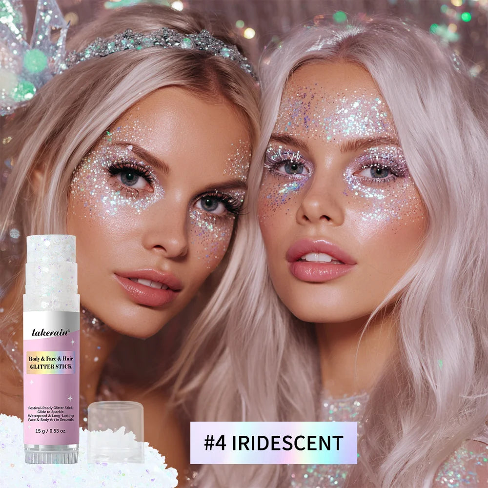 Christmas Cold Tone Eye Makeup Set Gel Glitter Stick Eyeliner Pencil Mascara Waterproof Long Lasting Smudge Proof for Party Gift