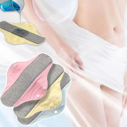 4 Pieces Reusable Graphene Incontinence Pads - Leak-Proof, Washable Sanitary Napkin for Elderly Care and Mobility Support