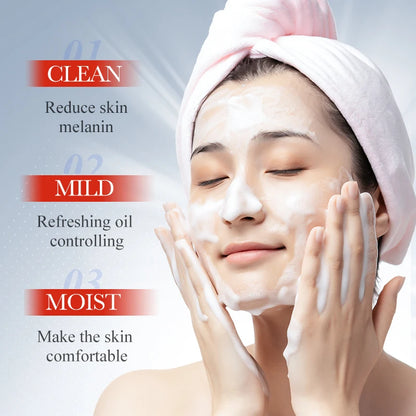 Kojic Acid Facial Cleanser Face Wash Foam Facial Cleansing Mossee Moisturizing Brightening Facial Skin Care Products