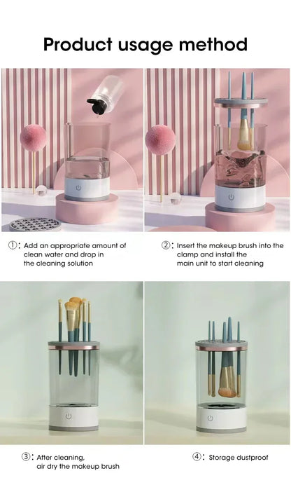 3 In 1 USB Electric Makeup Brush Cleaner Portable Makeup Brushes Lazy Cleaning Brush Tool Automatic Makeup Brush Cleaning