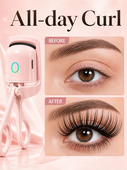 Electric Eyelash Curler, Effortless Curling for Natural Lashes, Hand‑Held Cosmetic Accessory for Daily Eye Makeup