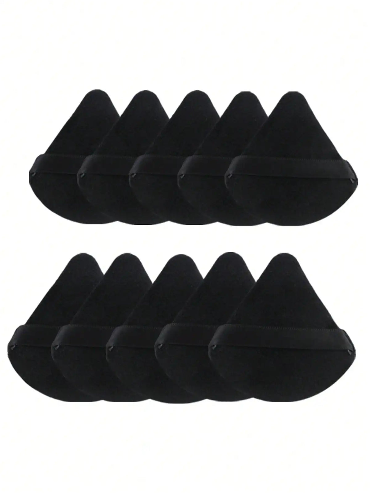 10 Pcs Triangle Velvet Powder Puff Pizza Flours Mini Face Makeup Sponge Cosmetics Washable Lightweight Makeup Tool