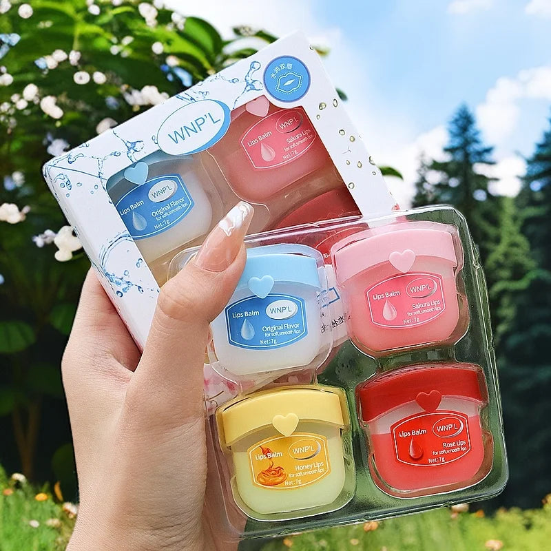 4pcs Lip Mask Set, Deep Moisturizing, Colorless Lipstick, Long-Lasting Moisturizing Lipstick, Mild and Non Irritating, Natural O