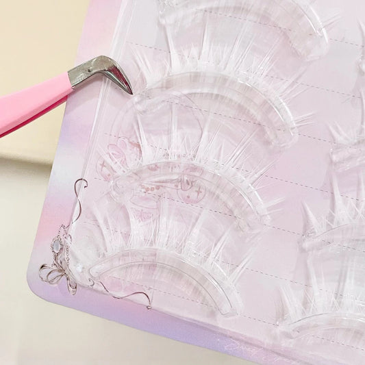 White lashes full strips Natural manga False Eyelashes DIY Wispy Strip lash For Women Halloween Christmas Party makeups