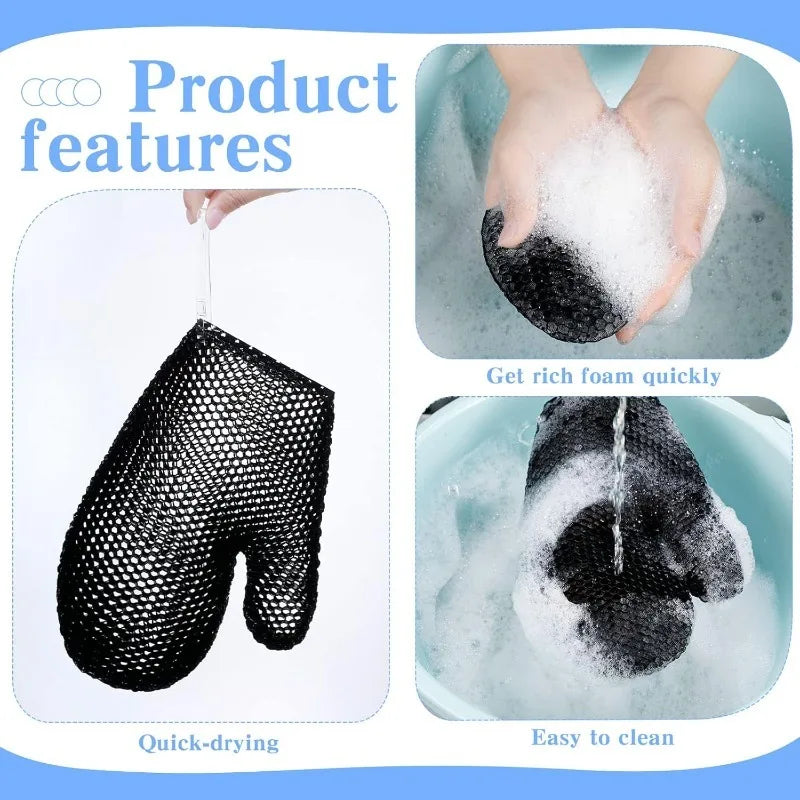Honeycomb Exfoliating Glove for Face and Body Deep Cleansing Quick Dry TPU Shower Mitt Men Women Spa Bath Tools