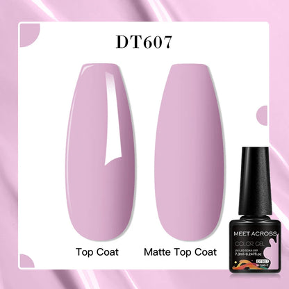 MEET ACROSS 8 Colors Mirror Gel Nail Polish Long-lasting Quick-drying Metallic Gold Silver Red Semi Permanent Varnish Nail Art