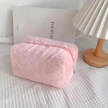 New-Plush Makeup Bags For Women Soft Travel Cosmetic Bag Organizer Case Lady Girls Make Up Case