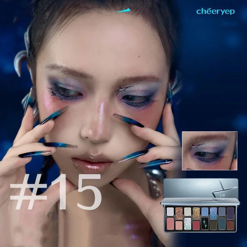 Chéeryep Makeup Set Glitter Eye Shadow Palette Lip Stick Moisturize Lip Balm Mirror 6Pcs Set Qianyan Kits For Women All in One