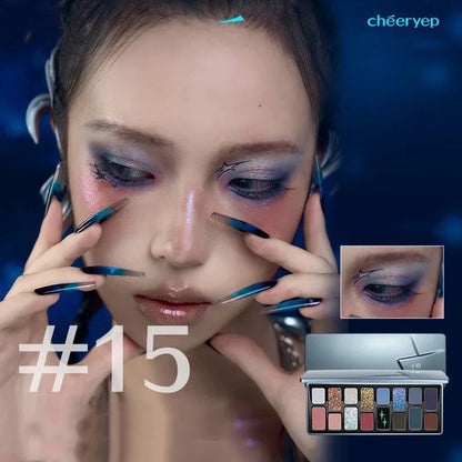 Chéeryep Makeup Set Glitter Eye Shadow Palette Lip Stick Moisturize Lip Balm Mirror 6Pcs Set Qianyan Kits For Women All in One