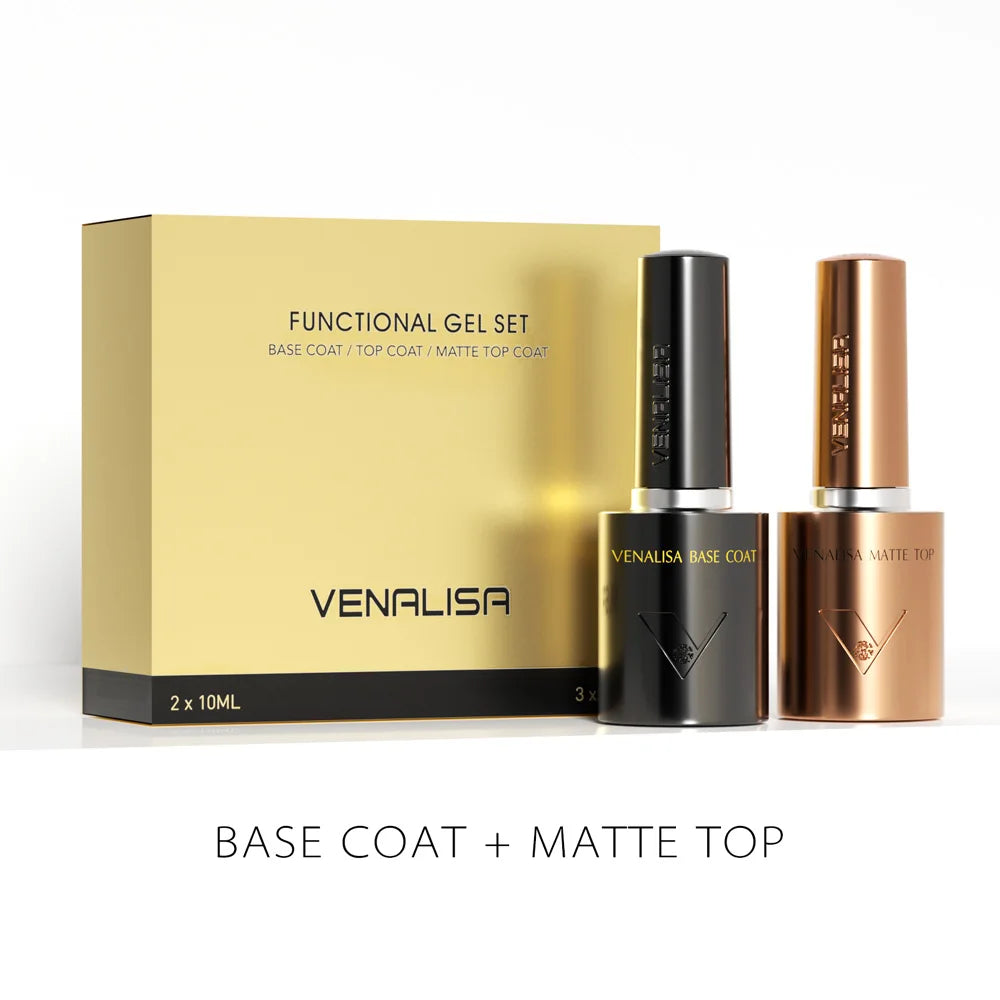 2/3pcs*10ml Venalisa Nail Gel Polish HEMA/TPO FREE Super Quality Ultra Glossy Diamond Top Coat Gel Soak Off UV/LED Base Coat