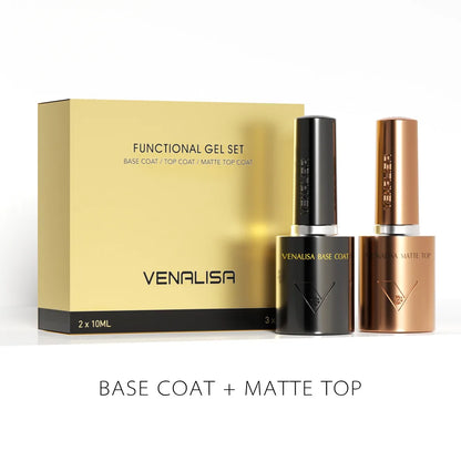 2/3pcs*10ml Venalisa Nail Gel Polish HEMA/TPO FREE Super Quality Ultra Glossy Diamond Top Coat Gel Soak Off UV/LED Base Coat