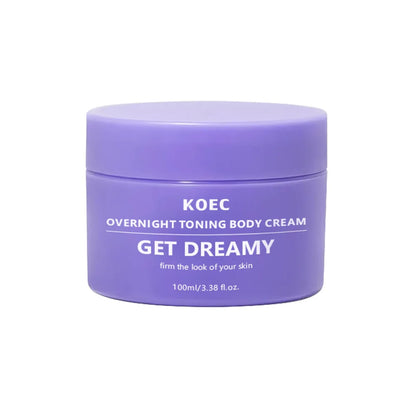 100ml KOEC Overnight Toning Get Dreamy Body Cream Tightening Firming Reduce Cellulite Roughness Shea Butter Lavender Coconut Oil