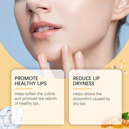 Turmeric Lemon Lip Scrub Dead Skin Removal Exfoliating Moisturizing Balm for Dry Chapped Lips Fade Lip Lines Nourishing Lip Care