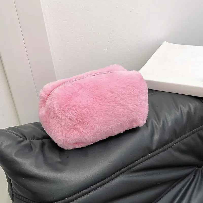 New-Plush Makeup Bags For Women Soft Travel Cosmetic Bag Organizer Case Lady Girls Make Up Case