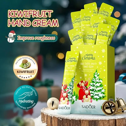 20Pcs/Box Kiwi Christmas Hand Cream, Compact And Portable, Moisturizing For Autumn And Winter, Suitable For Travel