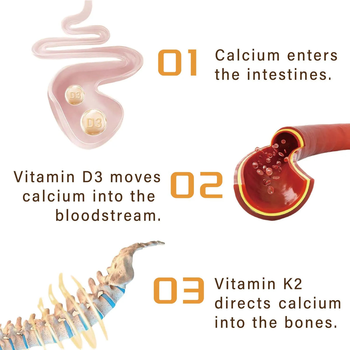 Vitamin D3 5000IU and 100 Mcg Vitamin K2 Gummies for Calcium Absorption, Bone Regeneration, Immune Support