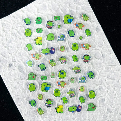 Cute Y2k Stytle Pvc Ancient Small Animals Adhesive Stickers Nail Art Waterproof Diy Charms Loptop Phone Case Scrapbook Sticker