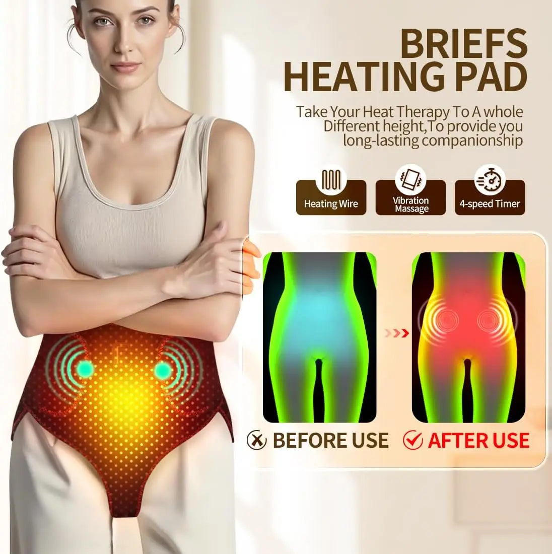 Heating Pad for Period Cramps Massager for Women Upgrade Menstrual Heating Pad for Abdomen Pain and Cramps Relief Wrap Around