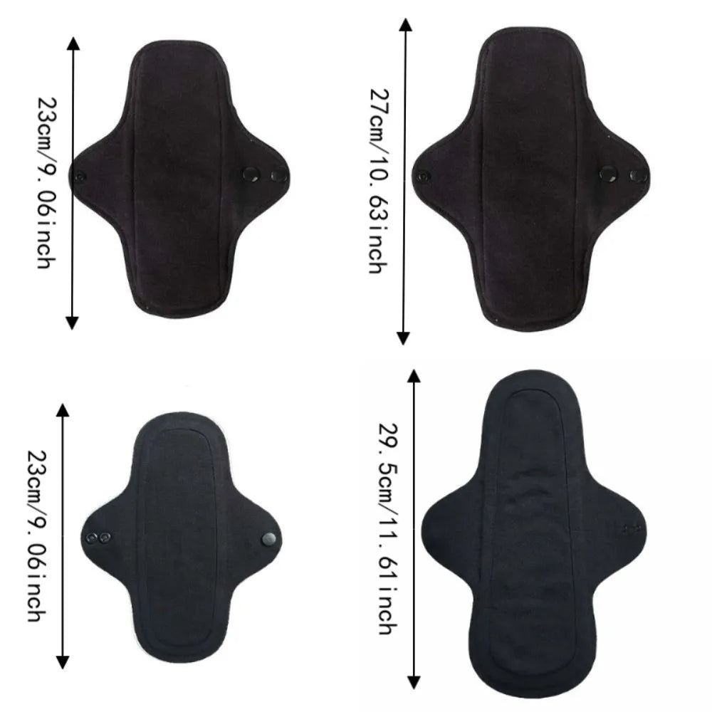 Anti-Slip Washable Menstrual Cloth Pads Seamless Pure Cotton Sanitary Napkin Soft Breathable Panty Liner Night