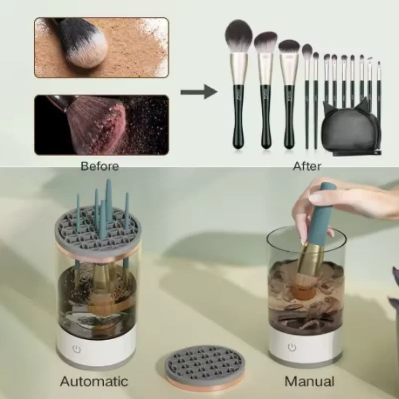 Smart Electric Makeup Brush Cleaning Machine USB Powered Automatic Fast Deep Cleaner For Cosmetic Beauty Brushes