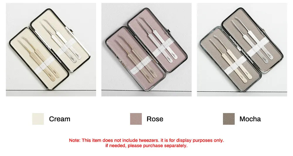 NATUHANA Eyelash Extension Tweezers Case Protective Storage Box Lash Makeup Tools Holder Colorful Tweezers Cover Case