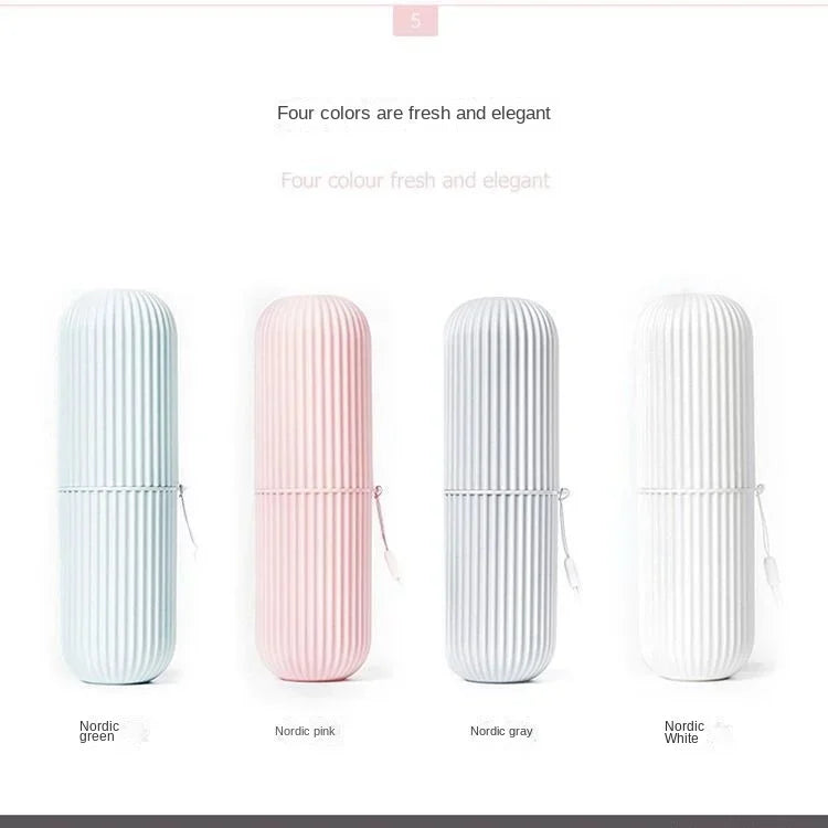 1/2pcs Portable Toothbrush Cup Bathroom Toothpaste Holder Storage Case Box Organizer Travel Toiletries Storage Cup