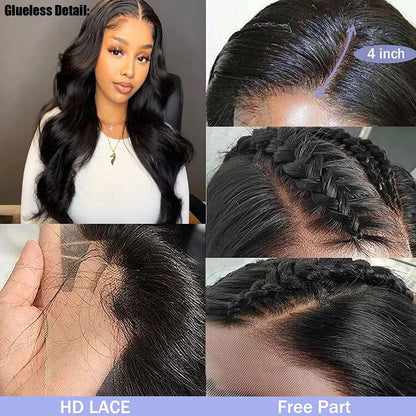 13X4 Lace Frontal Human Hair Wigs For Women 28 Inch  Brazilian Body Wave Lace Front Wig Pre-plucked Hairline with Baby Hair Wigs