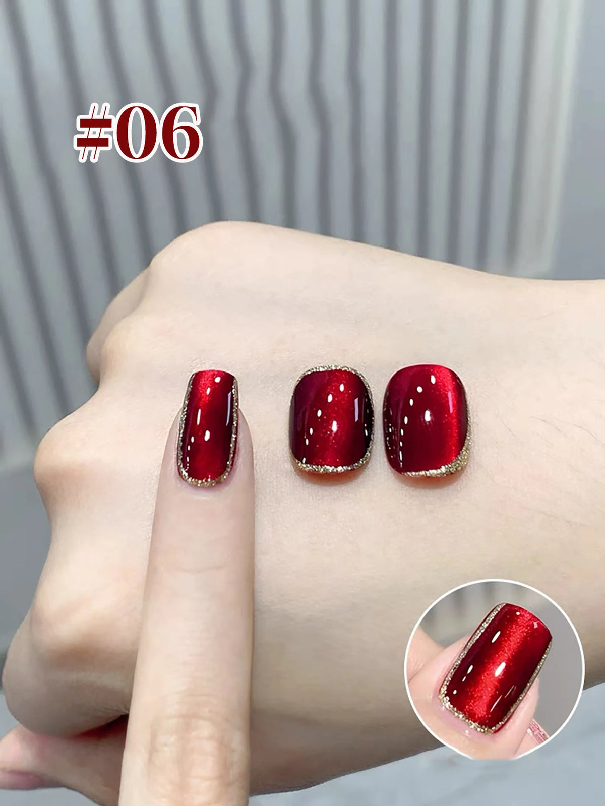 MN 12ML 1-21PCS Hot Selling Red through Half the Sky Cat Eye Nail Polish New Whitening Glass Bead Cat Eye Nail Polish Nail Art