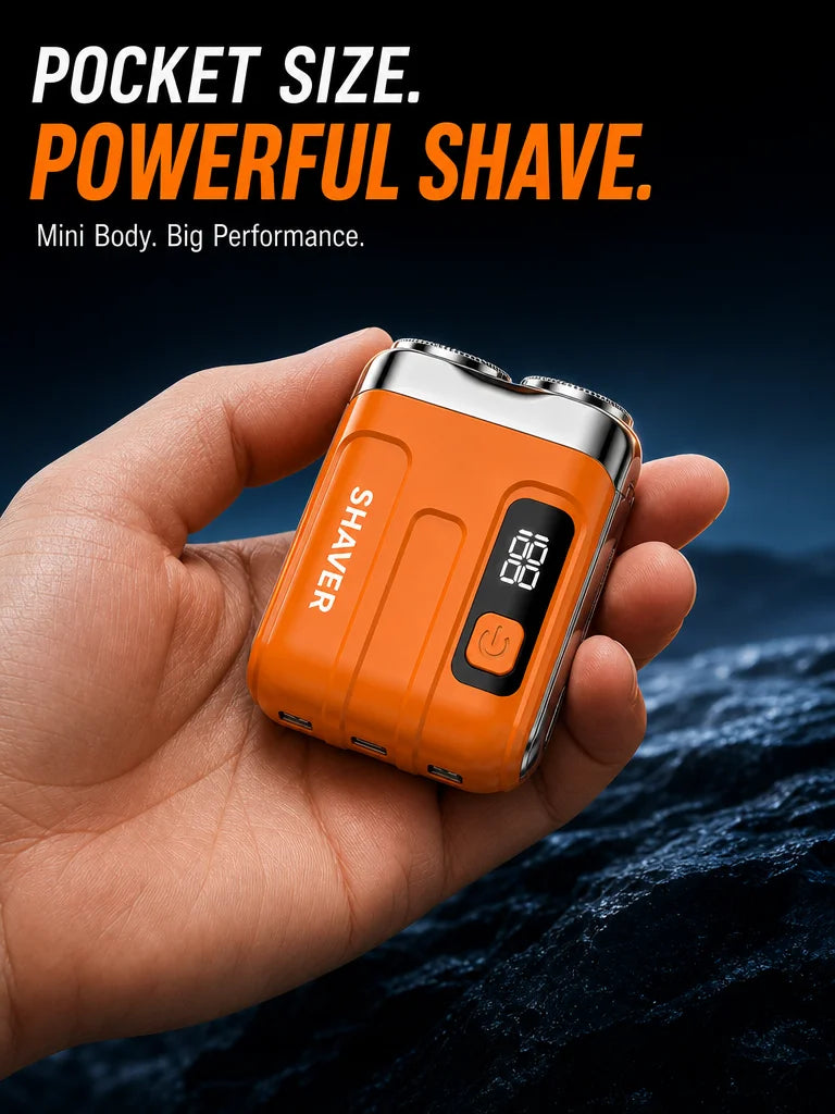 Portable Electric Shaver,Beard,For Men Pocket Razor Usb-C Rechargeable Waterproof Dual Blade Mini Beard Shaver