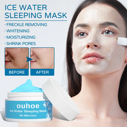 Moisturizing Sleeping Mask Fade Melanin Remove Dark Spots Shrink Pores Anti-Aging Hydrating Whitening Firm Wash-Free Face Mask