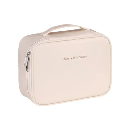 Luxury Double Layer Cosmetic Bag Zippered Waterproof Makeup Bag Large Capacity Cosmetics Organizer