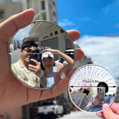 Round Convex Mirror Travel Selfie Photo Props High-definition Mirror Portable Makeup Mirror Handheld Photography Mirrors
