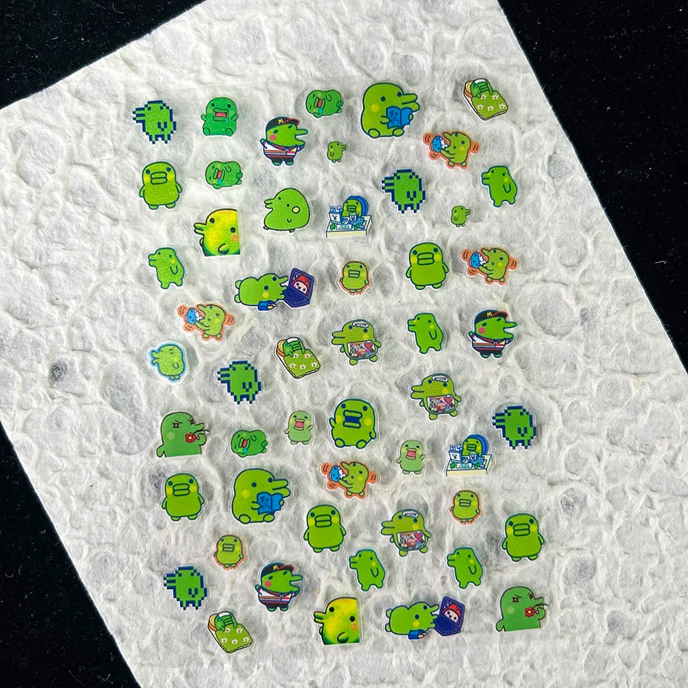 Cute Y2k Stytle Pvc Ancient Small Animals Adhesive Stickers Nail Art Waterproof Diy Charms Loptop Phone Case Scrapbook Sticker