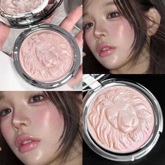 Shimmer Diamond Pink Highlighter 3 Colors Palette Brighten Contour Radiant Skin Natural Long-lasting For Festival & Daily Makeup