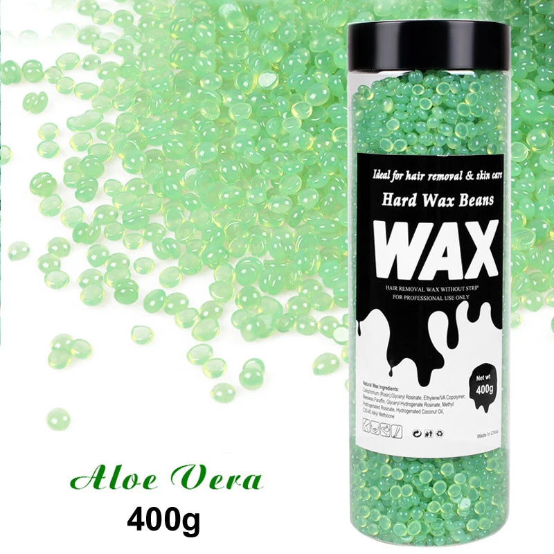 200g/400g Depilatory Wax Beans for Heating hard Wax Machine Hot Film Painless Waxing Beads Bikini Face Legs Body Hair Removal