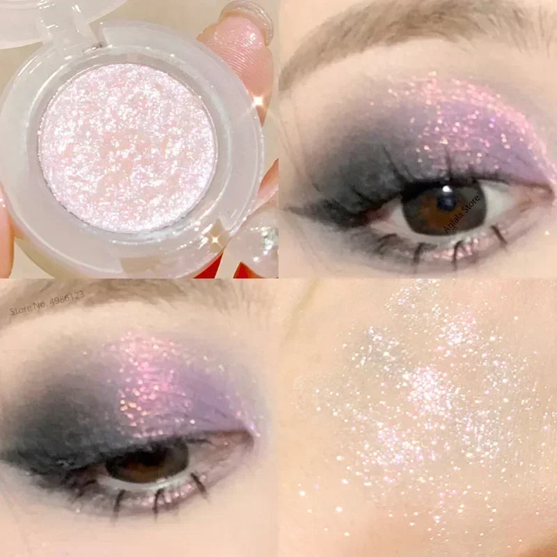 Diamond Glitter Monochrome Eyeshadow Palette Sequins Pearlescent Highlighter Powder Makeup Brighten Shiny Eyes Makeup Cosmetics