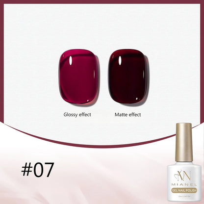 MN 12ML 1-21PCS Hot Selling Red through Half the Sky Cat Eye Nail Polish New Whitening Glass Bead Cat Eye Nail Polish Nail Art