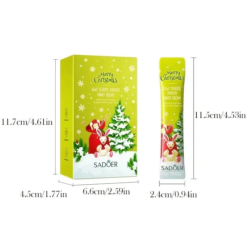 20Pcs/Box Kiwi Christmas Hand Cream, Compact And Portable, Moisturizing For Autumn And Winter, Suitable For Travel