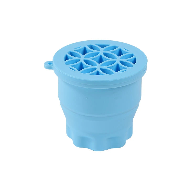 1PC Silicone Washing Bowl Makeup Brush Cleaning Box Make-up Egg Drying Tool Set Powder Puff Washer Sponge Storage Artifact
