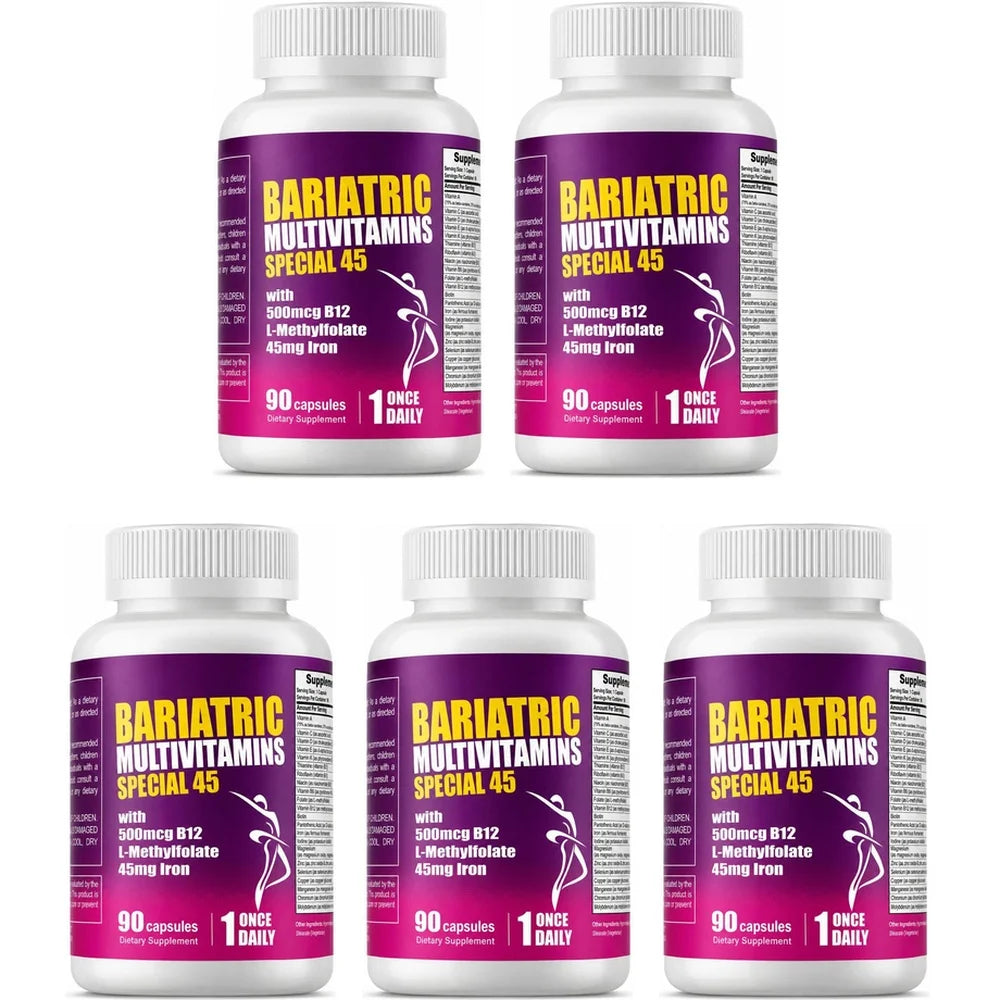Bariatric Multivitamins Capsules, Support Nutrient Replenishment & Daily Energy for Bariatric Users, Iron Complex 90 Capsules