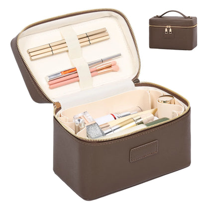 PU leather Cosmetic Bag Women Vanity Case Large Capacity Luxury Portable Travel Toiletry Bags Makeup Organizer